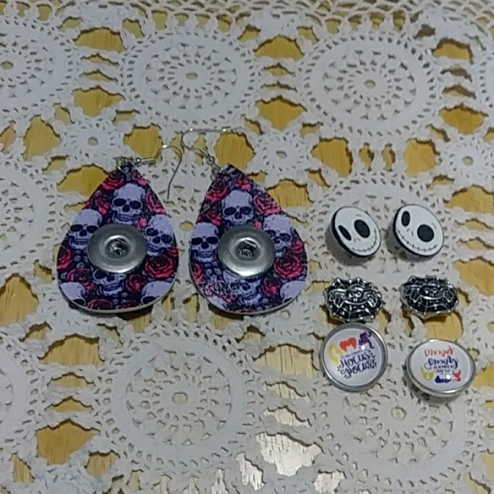 Halloween Snap Jewelry - Snap Earrings + Buttons bundle